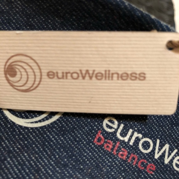 EuroWellness Balance White & Red Denim Slip Ons - Picture 9 of 9